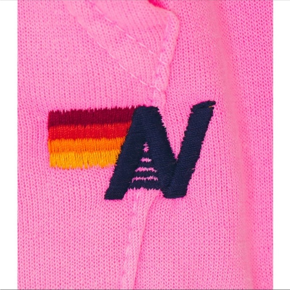 Aviator Nation neon pink hoodie sweater - Picture 3 of 4